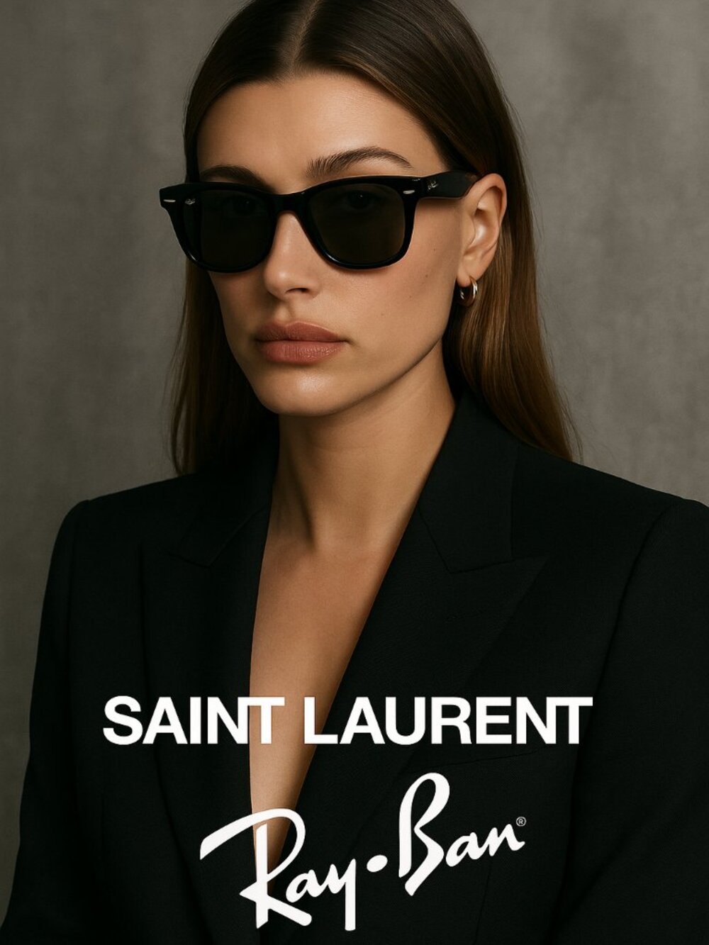 RAY BAN x SAINT LAURENT Limited Edition Unisex Wayfarer Sunglasses